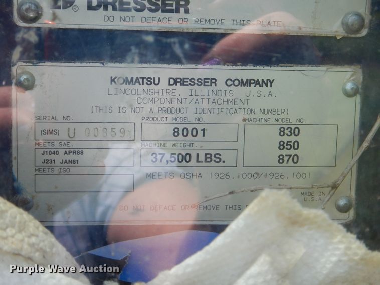 image for item DG4800 1993 Galion 850 motor grader