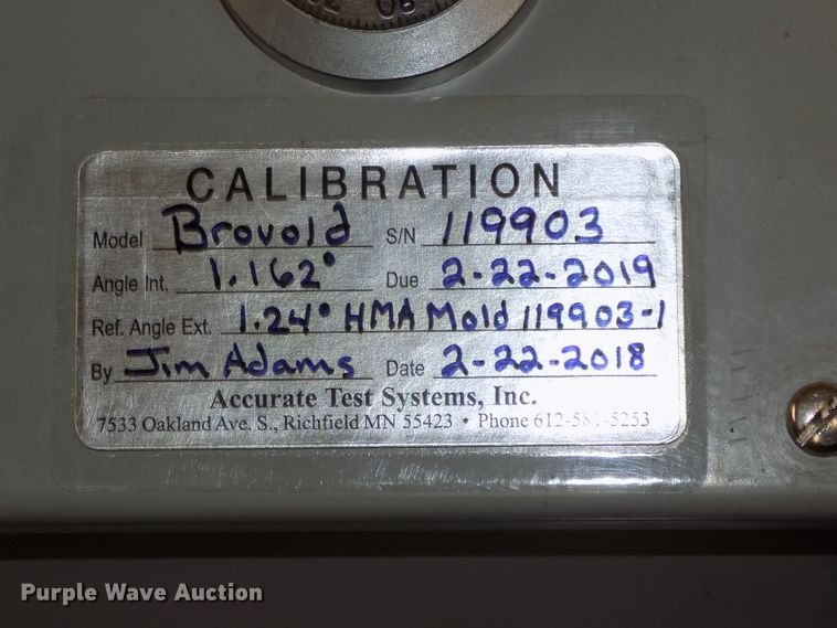 image for item DZ9733 1999 Brovold Superpave Gyratory Compactor