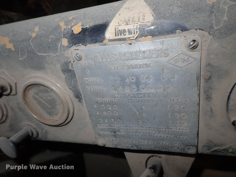 image for item FE9805 Allis Chalmers FT4024 forklift