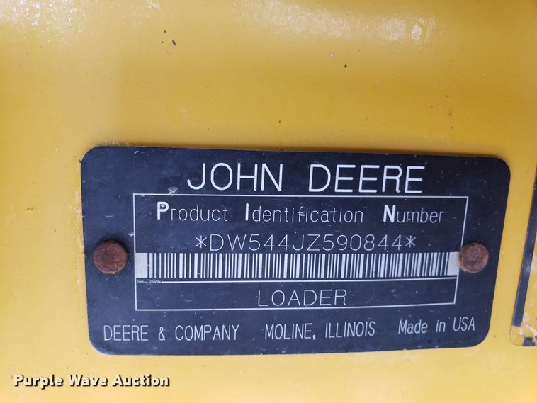 image for item FL9009 2004 John Deere 544J wheel loader
