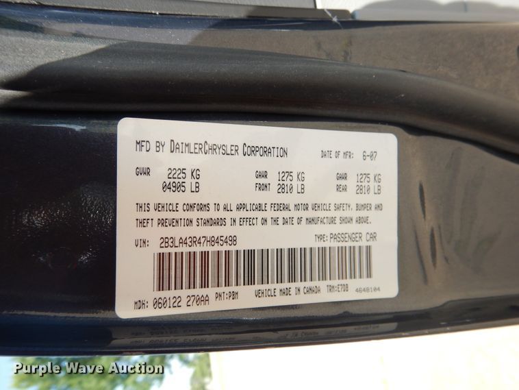 image for item FT9252 2007 Dodge Charger