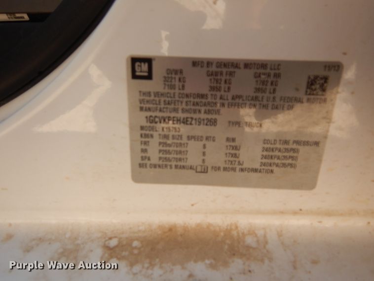 image for item DF6597 2014 Chevrolet Silverado 1500 Double Cab pickup truck