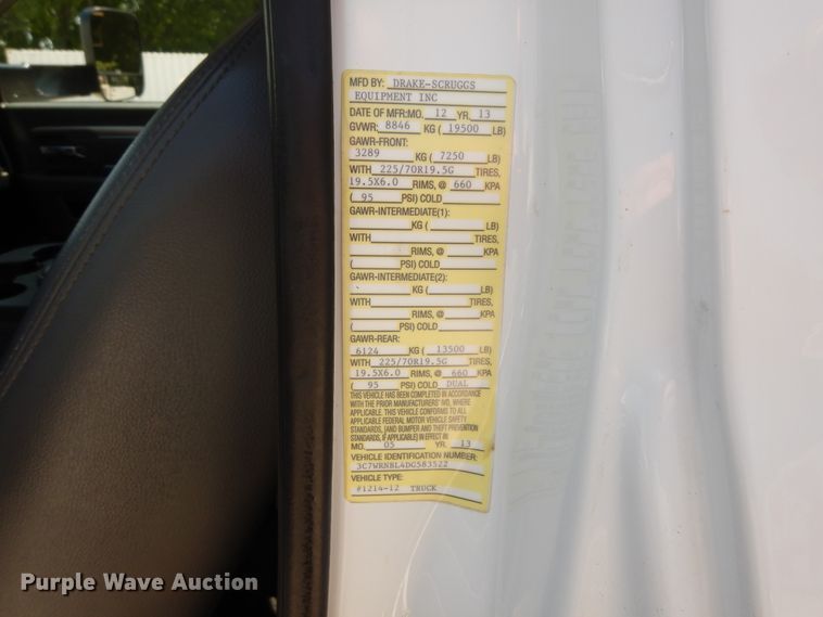 image for item DF6599 2013 Dodge Ram 5500 bucket truck