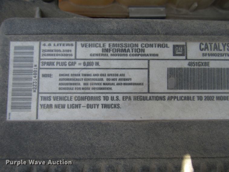 image for item DG1312 2002 Chevrolet Silverado 1500 pickup truck