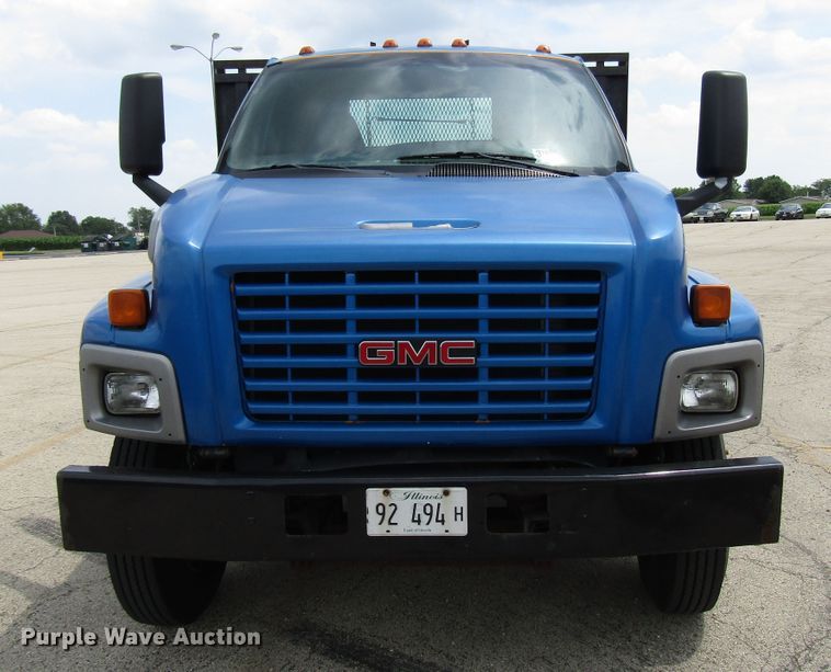 image for item DG1320 2003 GMC C7500 flat dump bed truck