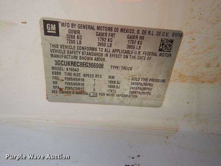 image for item DG4783 2014 Chevrolet Silverado 1500 Crew Cab pickup truck