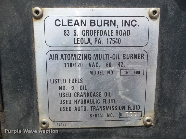 image for item EM9774 Clean Burn CB1800 multi oil furnace