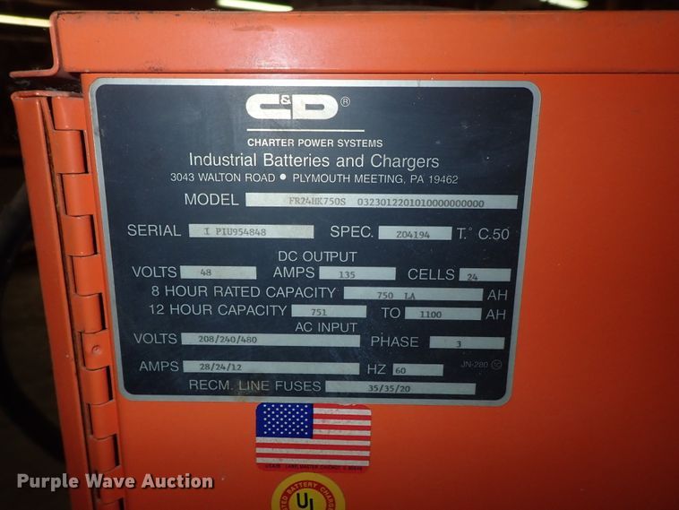 image for item FE9799 (2) Charter forklift battery chargers