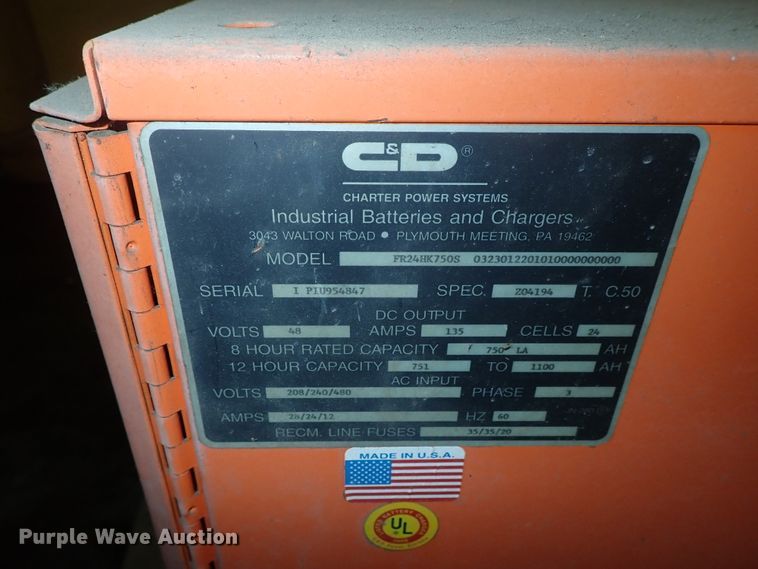 image for item FE9799 (2) Charter forklift battery chargers