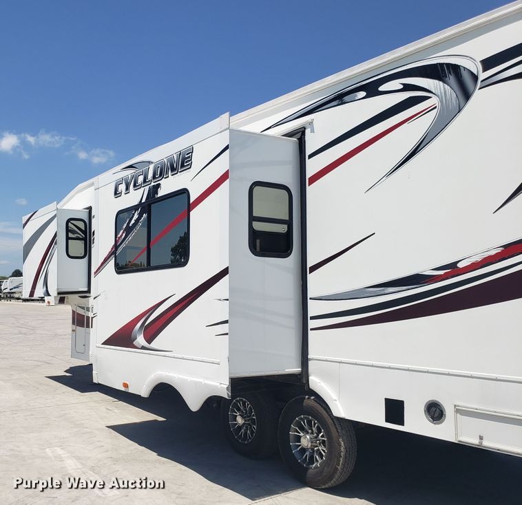 image for item FL9065 2012 Heartland Cyclone toy hauler camper