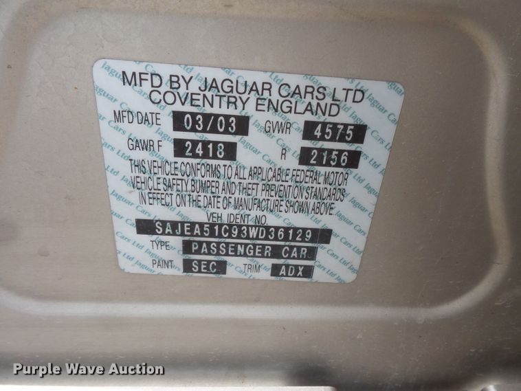 image for item FM9659 2003 Jaguar X-Type