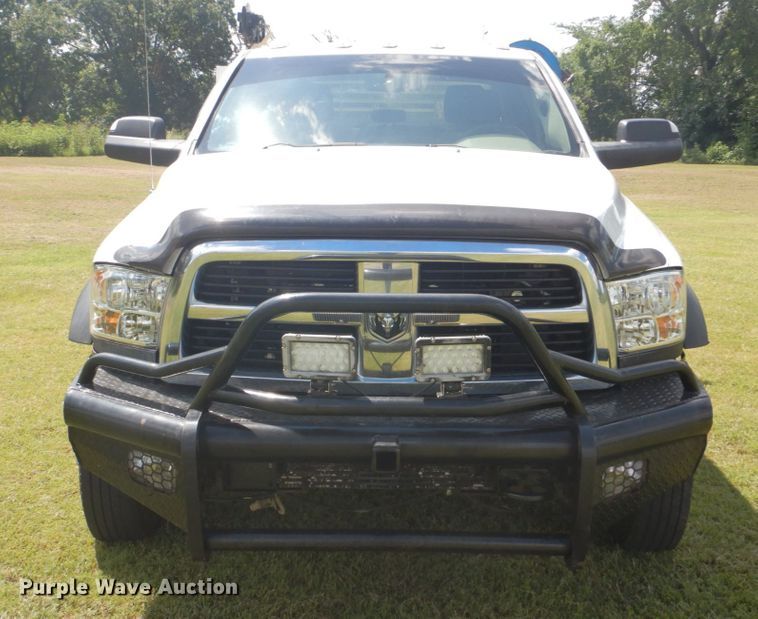 image for item FT9359 2012 Dodge Ram 4500 Crew Cab utility truck with crane