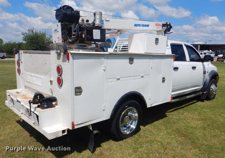 image for item FT9359 2012 Dodge Ram 4500 Crew Cab utility truck with crane