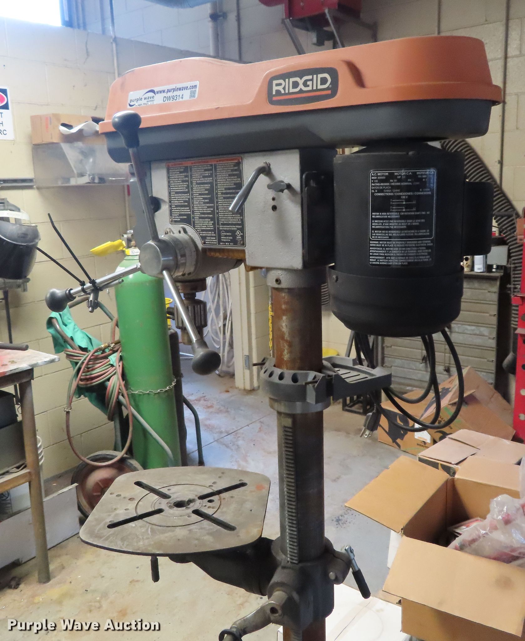 Ridgid DP15501 drill press in Topeka, KS Item DW9314 sold Purple Wave