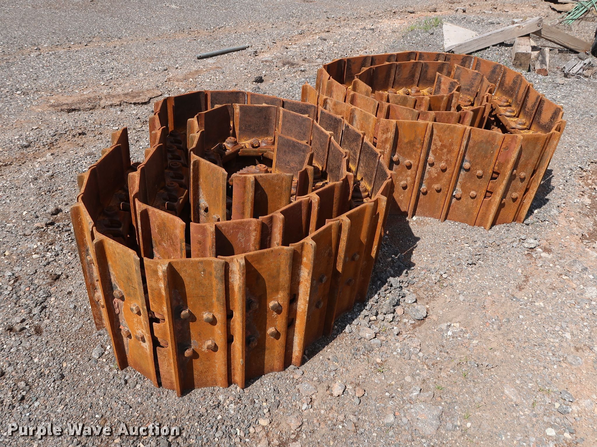 (2) Caterpillar D6K dozer single grouser track pad sets in Edmond, OK Item FE9718 sold