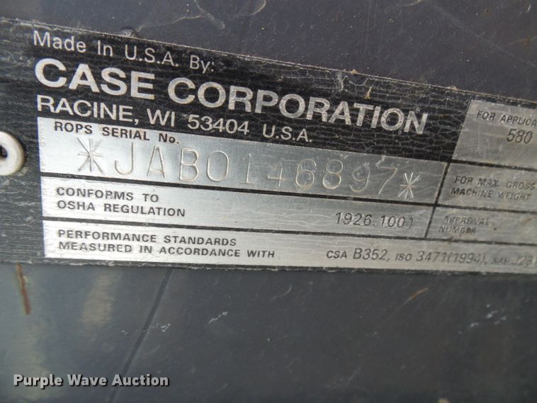 image for item DB2243 1996 Case 580L backhoe