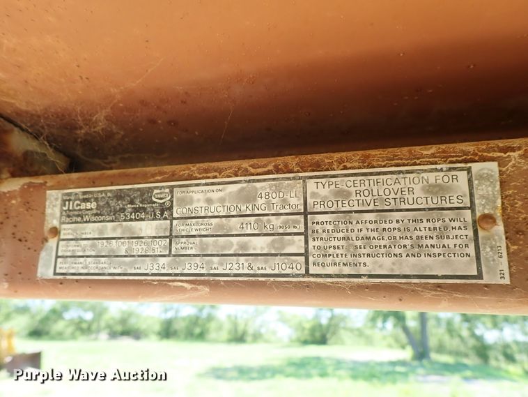 image for item DE5440 1983 Case 480LL landscape tractor