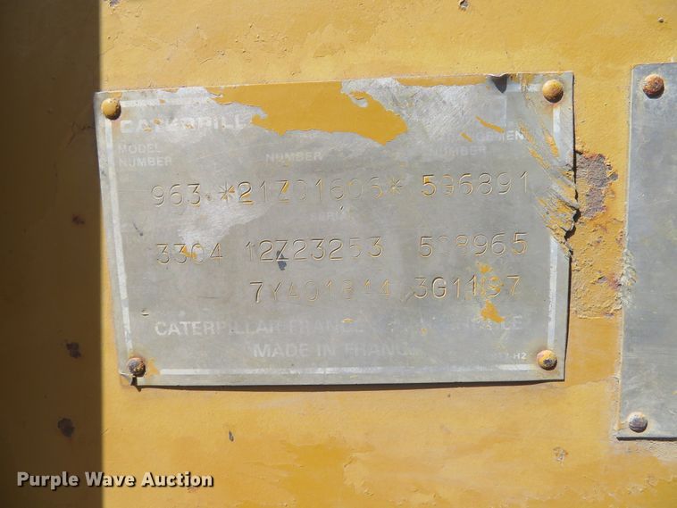 image for item DE8128 1988 Caterpillar 963 LGP track loader