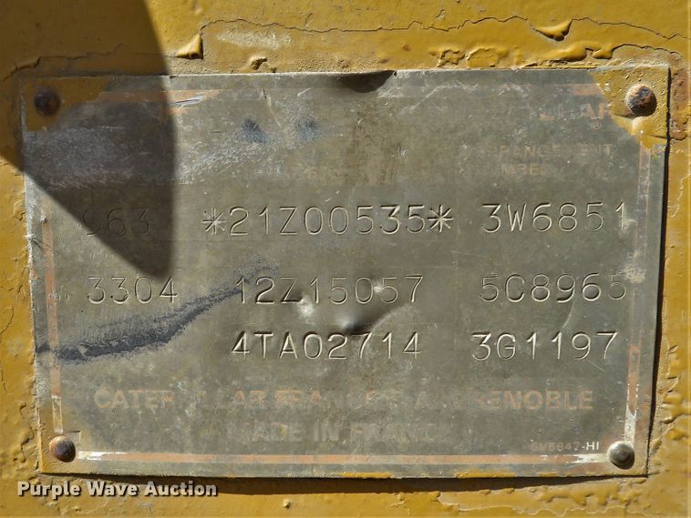 image for item DE8129 1986 Caterpillar 963 LGP track loader