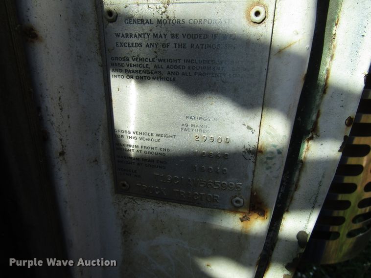 image for item DG1302 1980 GMC Brigadier truck cab and chassis