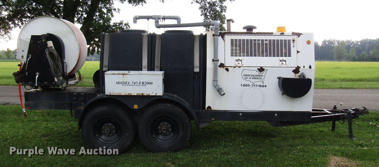 image for item DG1322 2004 Sewer Equipment Co. of America 747FR2000 jetter trailer