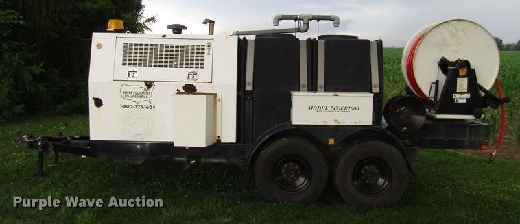 image for item DG1322 2004 Sewer Equipment Co. of America 747FR2000 jetter trailer