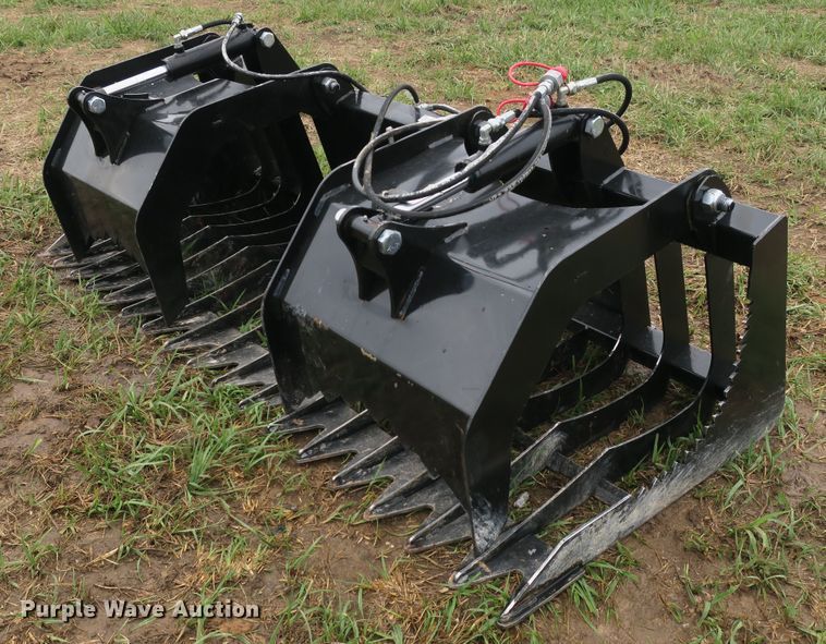 image for item EA9327 75"W skid steer grapple bucket