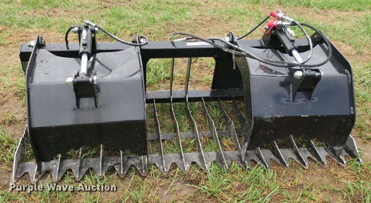 image for item EA9327 75"W skid steer grapple bucket