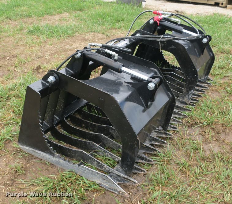 image for item EA9327 75"W skid steer grapple bucket