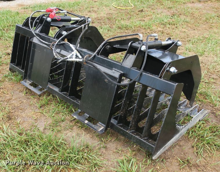 image for item EA9327 75"W skid steer grapple bucket