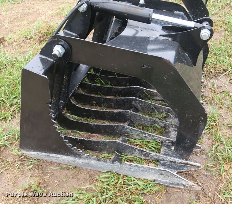 image for item EA9327 75"W skid steer grapple bucket