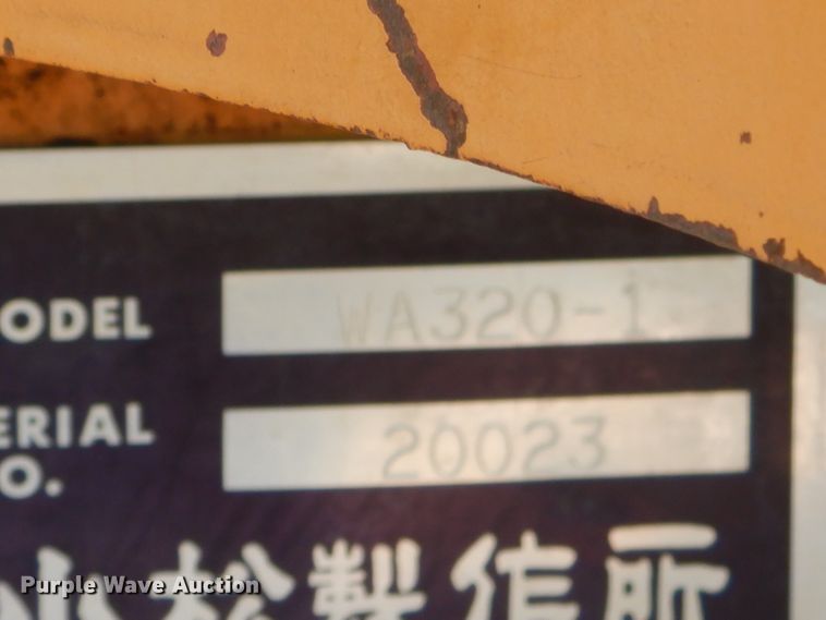 image for item ED9471 1989 Komatsu WA320-1 wheel loader