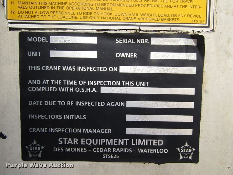 image for item EU9708 1997 Ford LT9000 crane truck