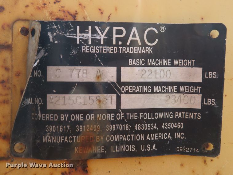 image for item EV9661 1996 Hypac C778A double drum vibratory roller