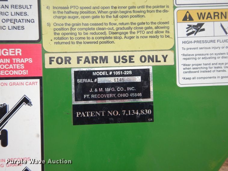 image for item DC0233 J&M 1051-22S GrainStorm grain cart