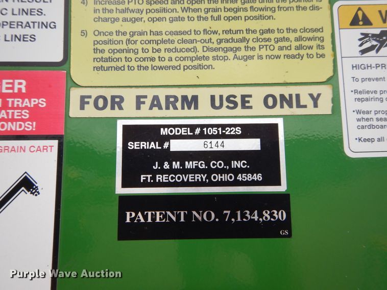 image for item DC0234 J&M 1051-22S GrainStorm grain cart