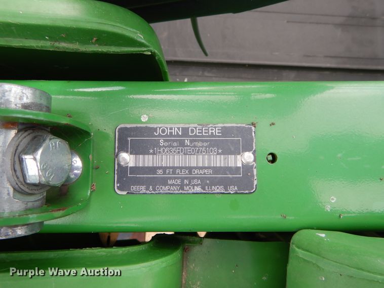 image for item DC0238 2015 John Deere 635FD flex draper head
