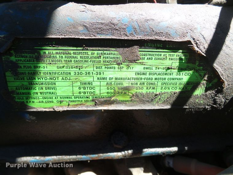 image for item DC5081 1973 Ford F700 grain truck