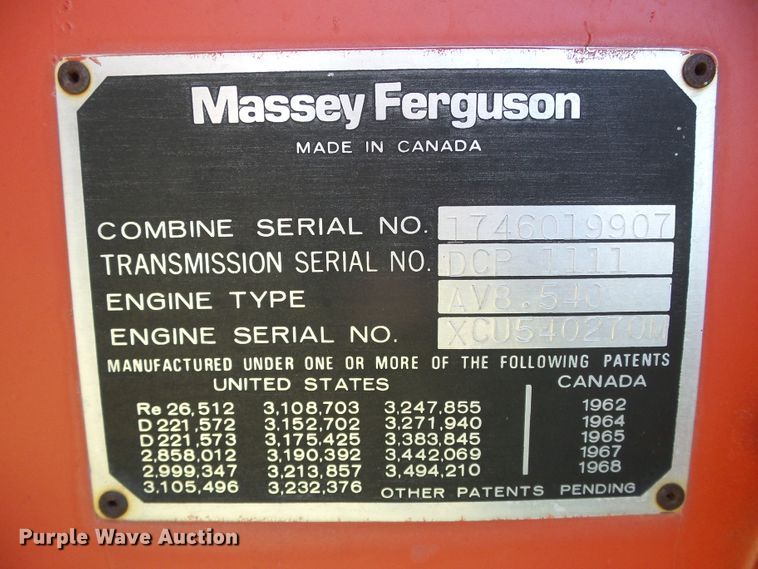 image for item DC5093 1985 Massey-Ferguson 860 combine