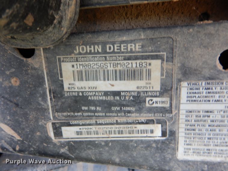 image for item FY9506 2011 John Deere 825i Gator utility vehicle