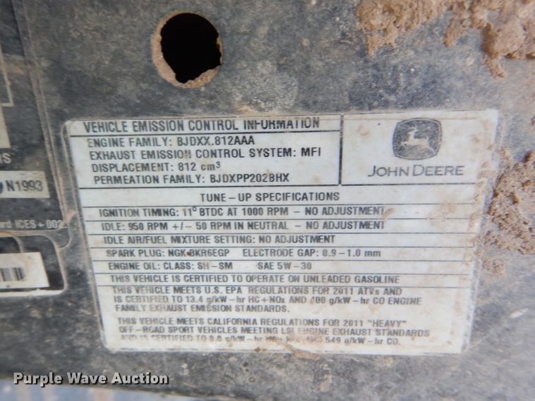 image for item FY9506 2011 John Deere 825i Gator utility vehicle