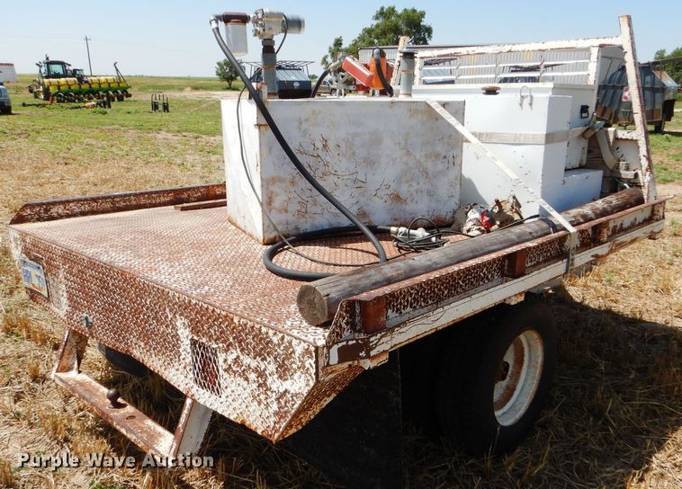 image for item FY9515 Shop built pickup flatbed trailer
