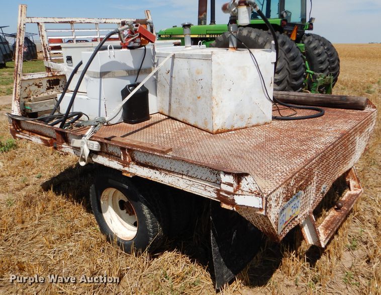 image for item FY9515 Shop built pickup flatbed trailer