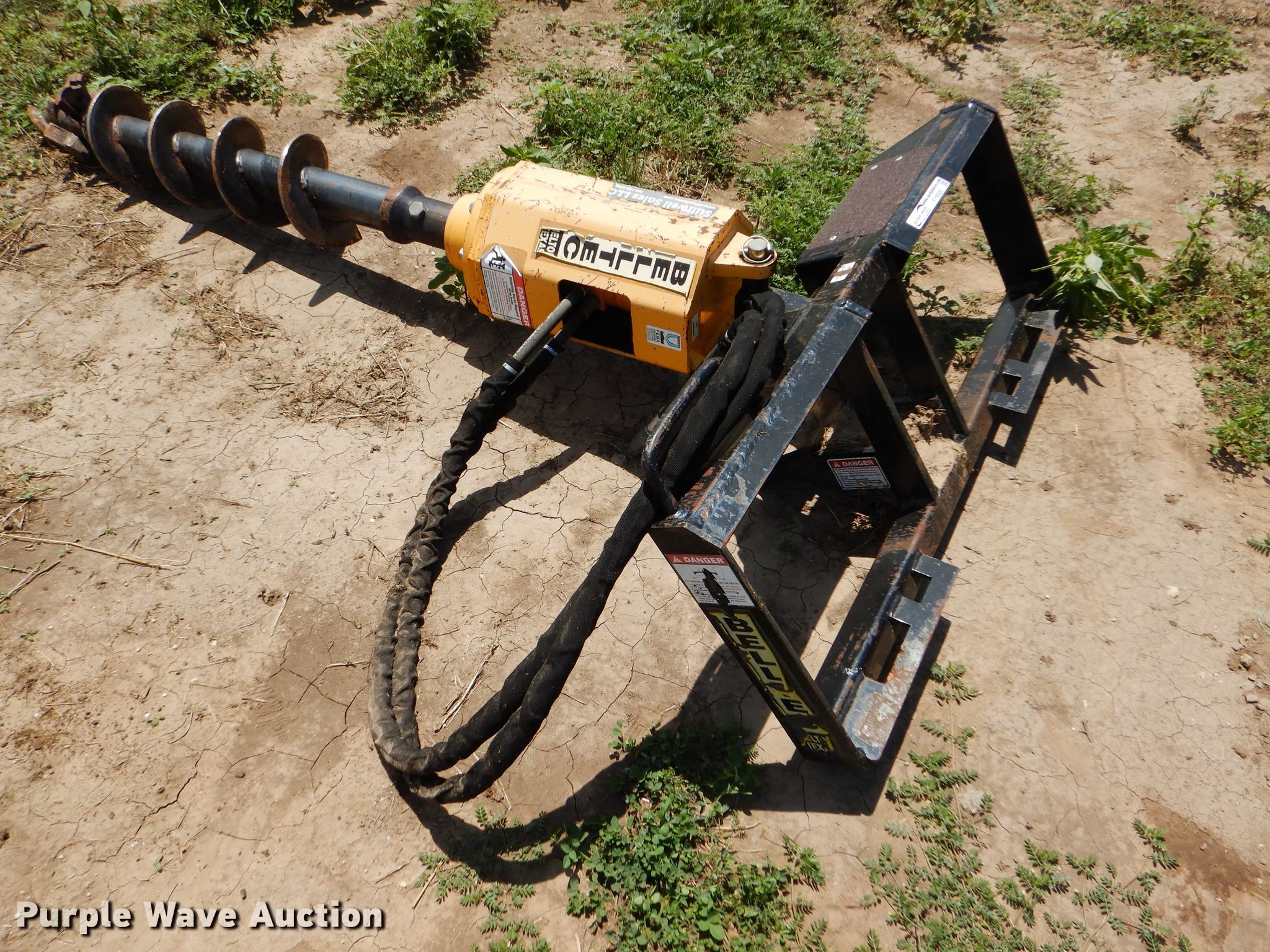 Belltec skid steer post hole auger in Dighton, KS Item FY9528 sold