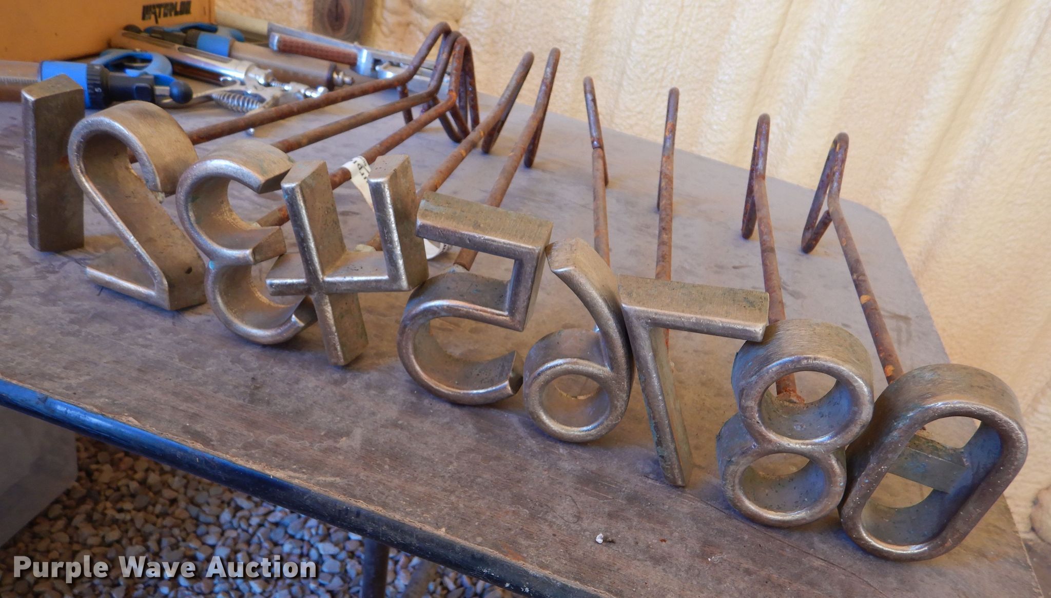 Set of 4" freeze branding irons in Dighton, KS Item FY9561 sold