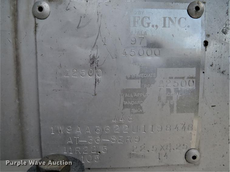 image for item DE8045 1997 Warren AT-36-SER9 feed delivery trailer