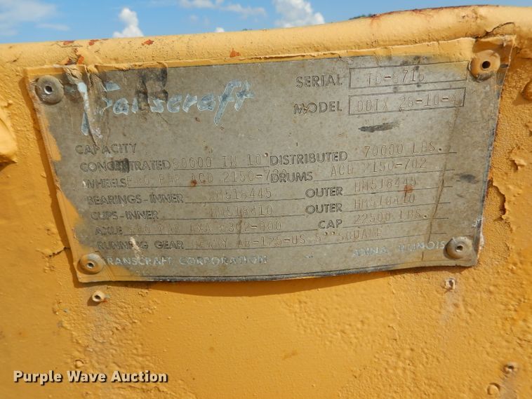 image for item DE8506 1975 Transcraft DDTX28-10-42 equipment trailer