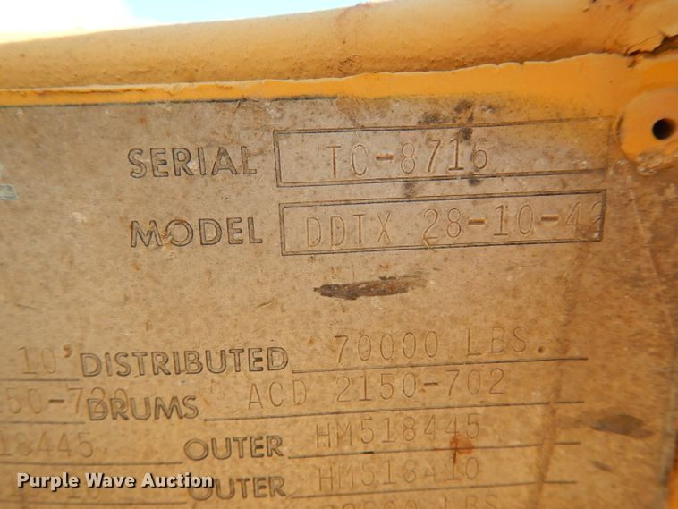 image for item DE8506 1975 Transcraft DDTX28-10-42 equipment trailer