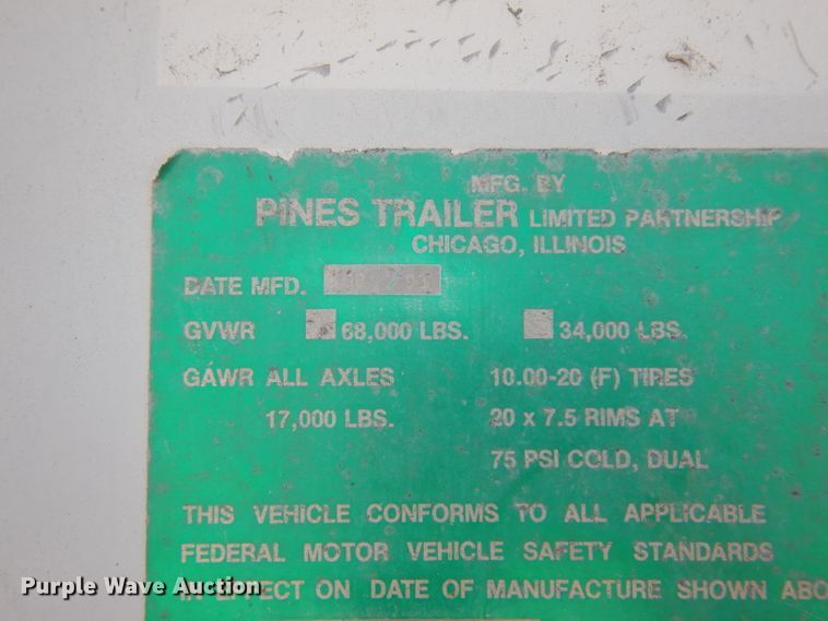 image for item DH0307 1994 Pines dry van trailer