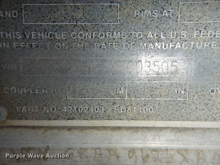 image for item DH0308 1999 Great Dane dry van trailer